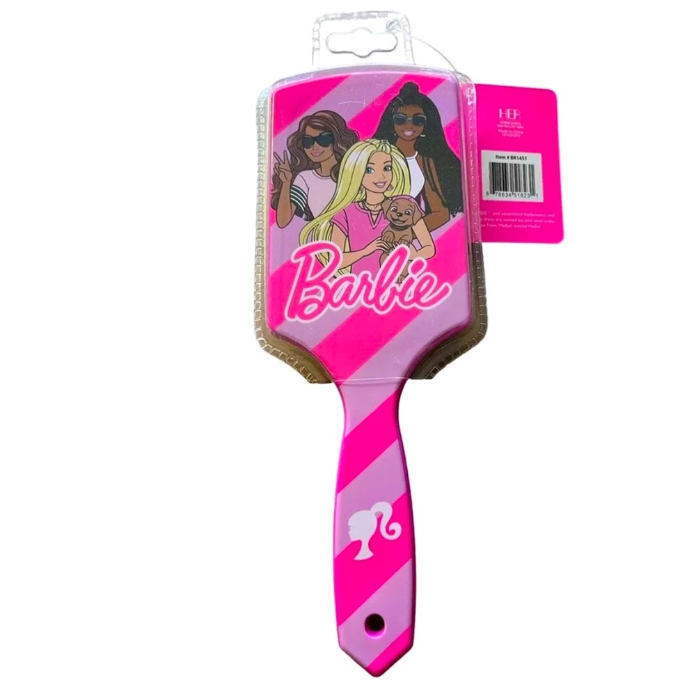 New Barbie Girls Paddle Hairbrush, Pink